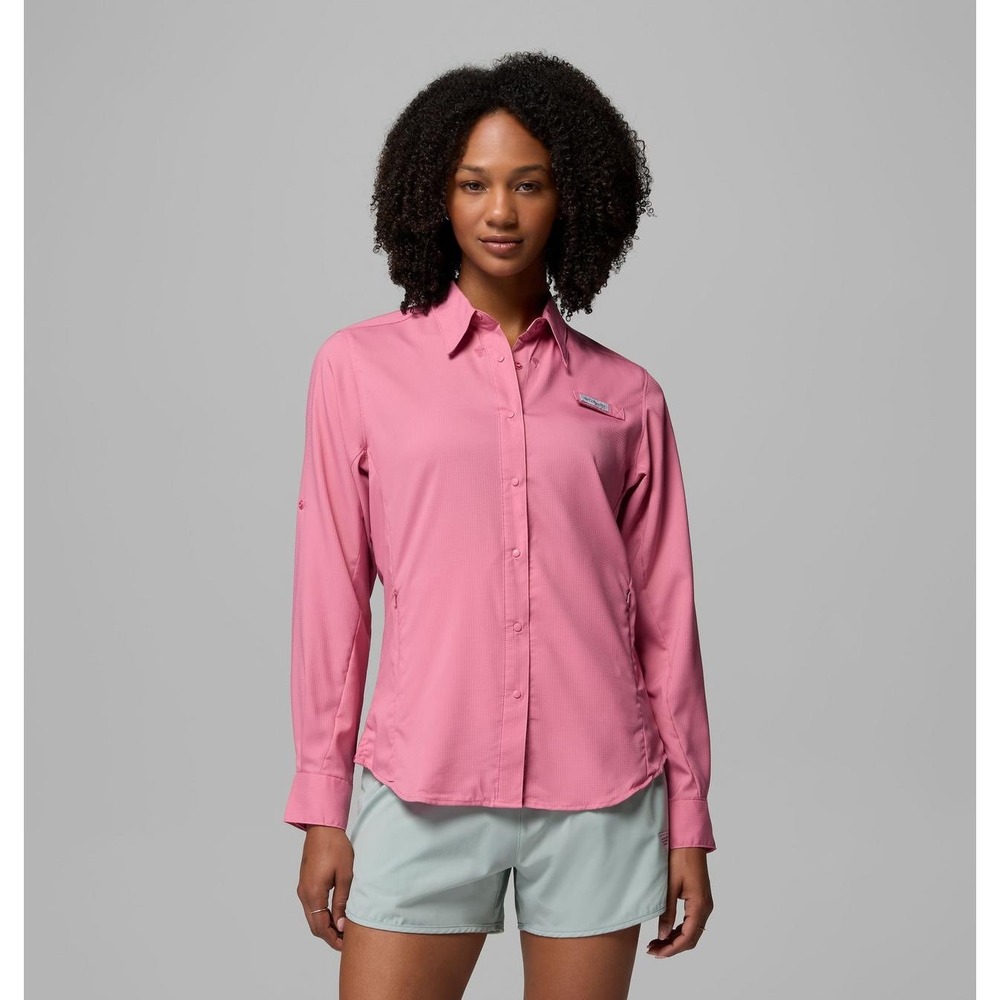 Columbia PFG Tamiami II Fishing Shirt Women Medium Pink/Purple New With Tags